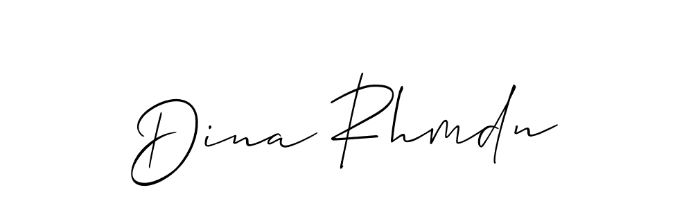 Allison_Script is a professional signature style that is perfect for those who want to add a touch of class to their signature. It is also a great choice for those who want to make their signature more unique. Get Dina Rhmdn name to fancy signature for free. Dina Rhmdn signature style 2 images and pictures png