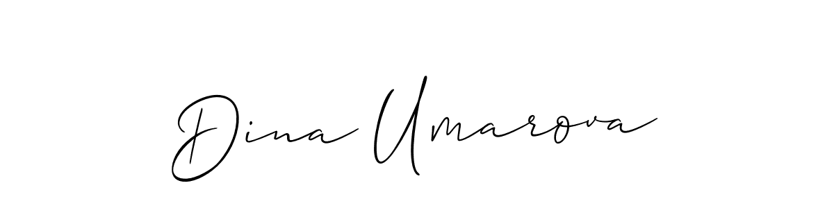 You should practise on your own different ways (Allison_Script) to write your name (Dina Umarova) in signature. don't let someone else do it for you. Dina Umarova signature style 2 images and pictures png