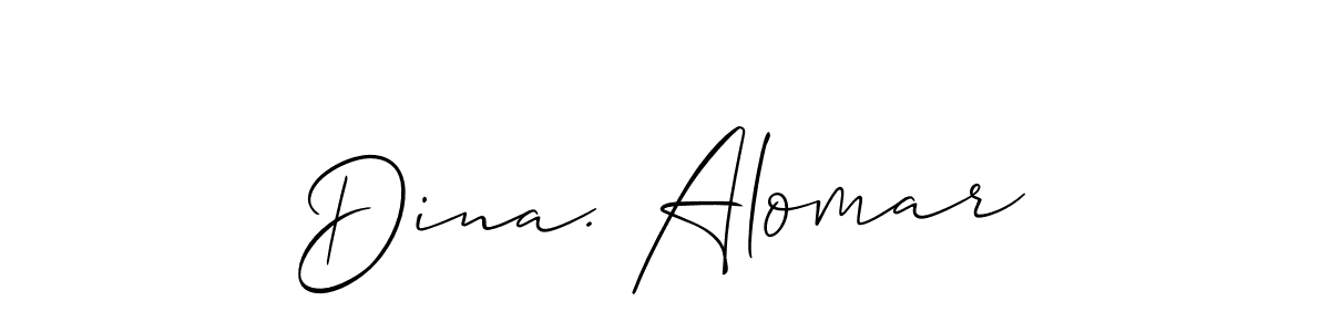 Make a beautiful signature design for name Dina. Alomar. With this signature (Allison_Script) style, you can create a handwritten signature for free. Dina. Alomar signature style 2 images and pictures png