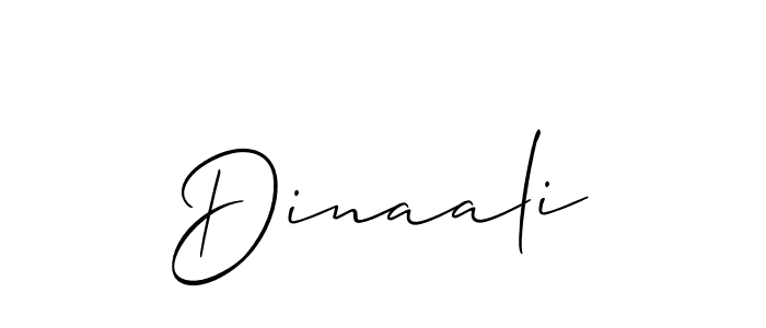 Create a beautiful signature design for name Dinaali. With this signature (Allison_Script) fonts, you can make a handwritten signature for free. Dinaali signature style 2 images and pictures png