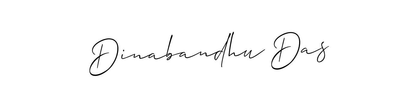 Use a signature maker to create a handwritten signature online. With this signature software, you can design (Allison_Script) your own signature for name Dinabandhu Das. Dinabandhu Das signature style 2 images and pictures png