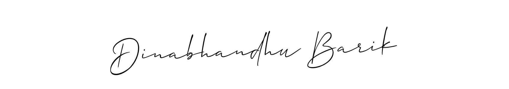 Design your own signature with our free online signature maker. With this signature software, you can create a handwritten (Allison_Script) signature for name Dinabhandhu Barik. Dinabhandhu Barik signature style 2 images and pictures png