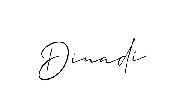 How to make Dinadi signature? Allison_Script is a professional autograph style. Create handwritten signature for Dinadi name. Dinadi signature style 2 images and pictures png