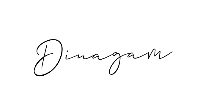 Also we have Dinagam name is the best signature style. Create professional handwritten signature collection using Allison_Script autograph style. Dinagam signature style 2 images and pictures png