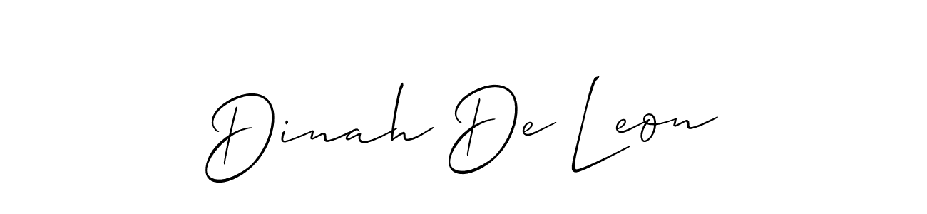 Also we have Dinah De Leon name is the best signature style. Create professional handwritten signature collection using Allison_Script autograph style. Dinah De Leon signature style 2 images and pictures png