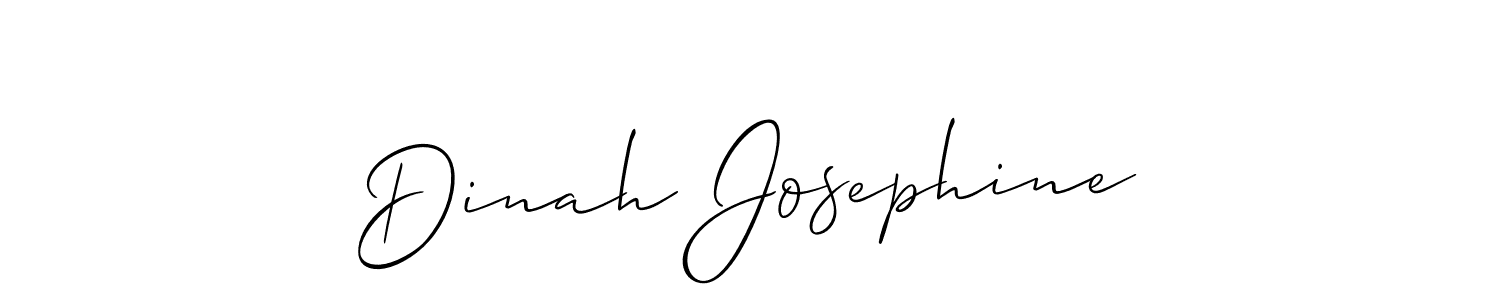 It looks lik you need a new signature style for name Dinah Josephine. Design unique handwritten (Allison_Script) signature with our free signature maker in just a few clicks. Dinah Josephine signature style 2 images and pictures png