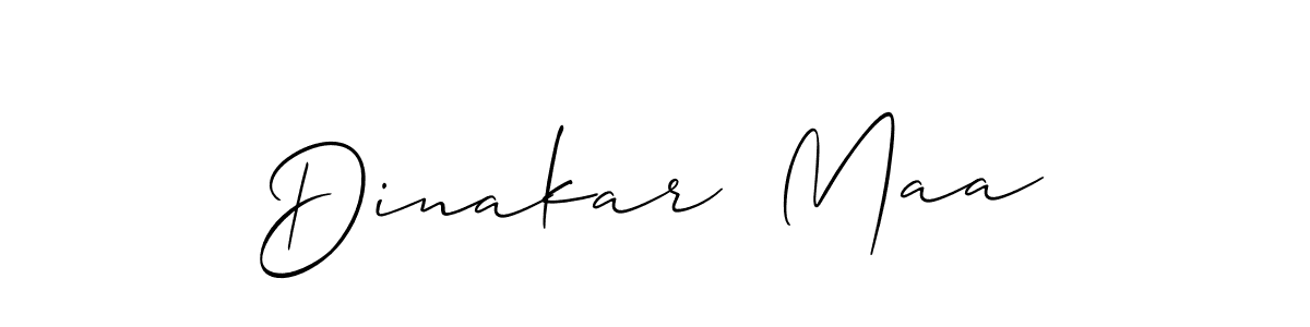 Use a signature maker to create a handwritten signature online. With this signature software, you can design (Allison_Script) your own signature for name Dinakar  Maa. Dinakar  Maa signature style 2 images and pictures png