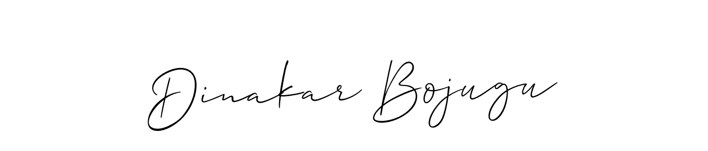 Use a signature maker to create a handwritten signature online. With this signature software, you can design (Allison_Script) your own signature for name Dinakar Bojugu. Dinakar Bojugu signature style 2 images and pictures png