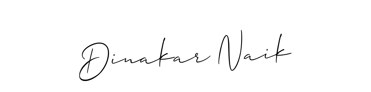 Create a beautiful signature design for name Dinakar Naik. With this signature (Allison_Script) fonts, you can make a handwritten signature for free. Dinakar Naik signature style 2 images and pictures png