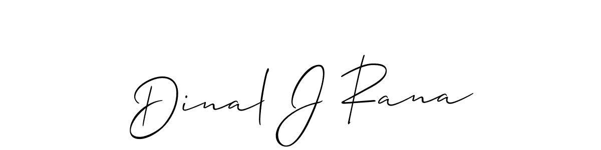 Also You can easily find your signature by using the search form. We will create Dinal J Rana name handwritten signature images for you free of cost using Allison_Script sign style. Dinal J Rana signature style 2 images and pictures png