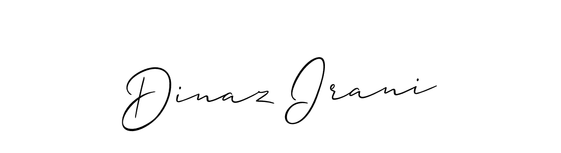 Create a beautiful signature design for name Dinaz Irani. With this signature (Allison_Script) fonts, you can make a handwritten signature for free. Dinaz Irani signature style 2 images and pictures png