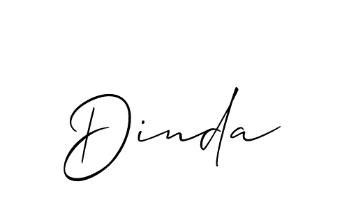 How to make Dinda signature? Allison_Script is a professional autograph style. Create handwritten signature for Dinda name. Dinda signature style 2 images and pictures png