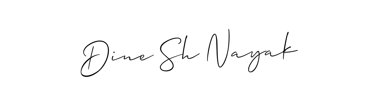 How to Draw Dine Sh Nayak signature style? Allison_Script is a latest design signature styles for name Dine Sh Nayak. Dine Sh Nayak signature style 2 images and pictures png