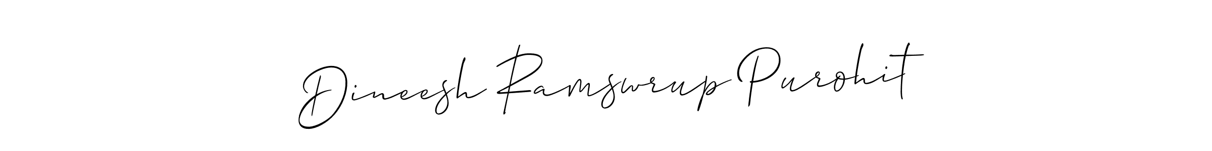 You should practise on your own different ways (Allison_Script) to write your name (Dineesh Ramswrup Purohit) in signature. don't let someone else do it for you. Dineesh Ramswrup Purohit signature style 2 images and pictures png