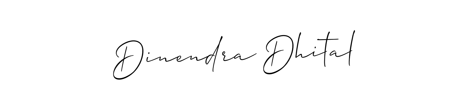 Also You can easily find your signature by using the search form. We will create Dinendra Dhital name handwritten signature images for you free of cost using Allison_Script sign style. Dinendra Dhital signature style 2 images and pictures png