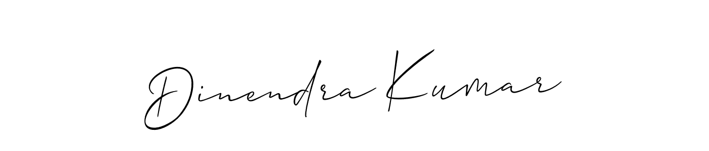 Allison_Script is a professional signature style that is perfect for those who want to add a touch of class to their signature. It is also a great choice for those who want to make their signature more unique. Get Dinendra Kumar name to fancy signature for free. Dinendra Kumar signature style 2 images and pictures png