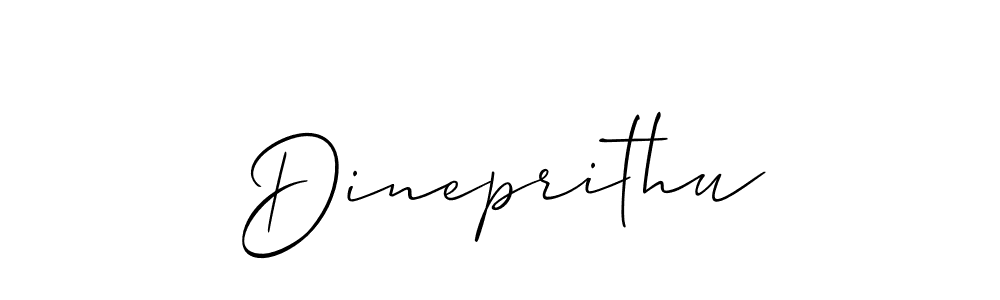 Create a beautiful signature design for name Dineprithu. With this signature (Allison_Script) fonts, you can make a handwritten signature for free. Dineprithu signature style 2 images and pictures png