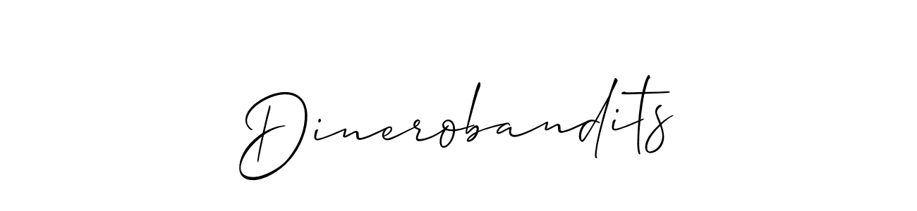 Design your own signature with our free online signature maker. With this signature software, you can create a handwritten (Allison_Script) signature for name Dinerobandits. Dinerobandits signature style 2 images and pictures png