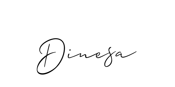 How to make Dinesa signature? Allison_Script is a professional autograph style. Create handwritten signature for Dinesa name. Dinesa signature style 2 images and pictures png