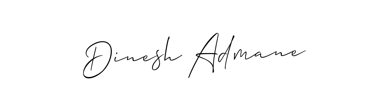 How to make Dinesh Admane signature? Allison_Script is a professional autograph style. Create handwritten signature for Dinesh Admane name. Dinesh Admane signature style 2 images and pictures png