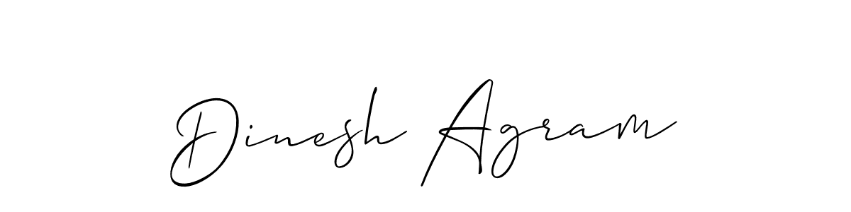 Dinesh Agram stylish signature style. Best Handwritten Sign (Allison_Script) for my name. Handwritten Signature Collection Ideas for my name Dinesh Agram. Dinesh Agram signature style 2 images and pictures png