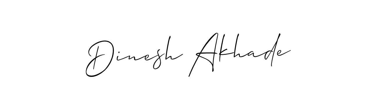 Create a beautiful signature design for name Dinesh Akhade. With this signature (Allison_Script) fonts, you can make a handwritten signature for free. Dinesh Akhade signature style 2 images and pictures png