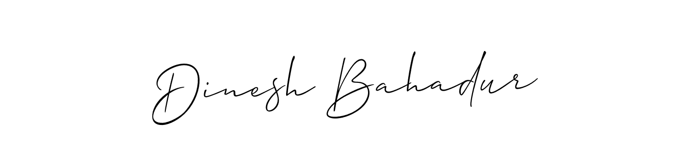 Make a beautiful signature design for name Dinesh Bahadur. With this signature (Allison_Script) style, you can create a handwritten signature for free. Dinesh Bahadur signature style 2 images and pictures png