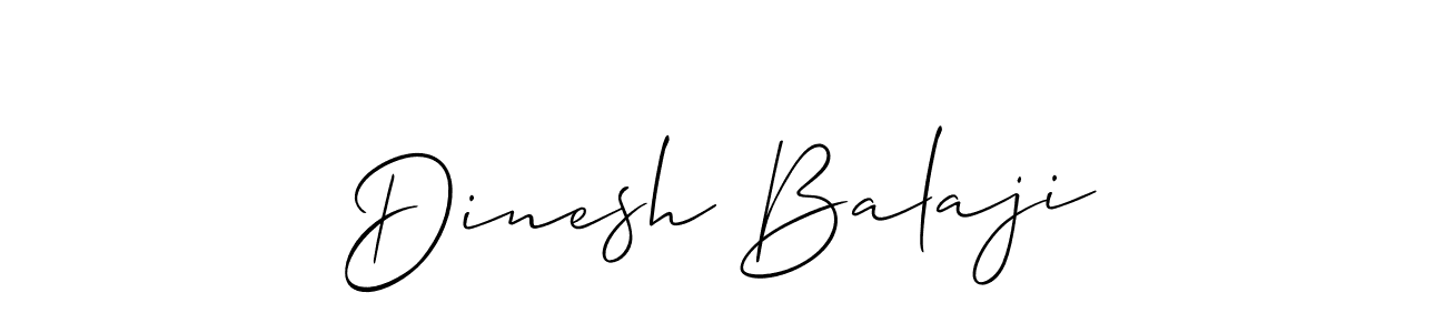 Use a signature maker to create a handwritten signature online. With this signature software, you can design (Allison_Script) your own signature for name Dinesh Balaji. Dinesh Balaji signature style 2 images and pictures png