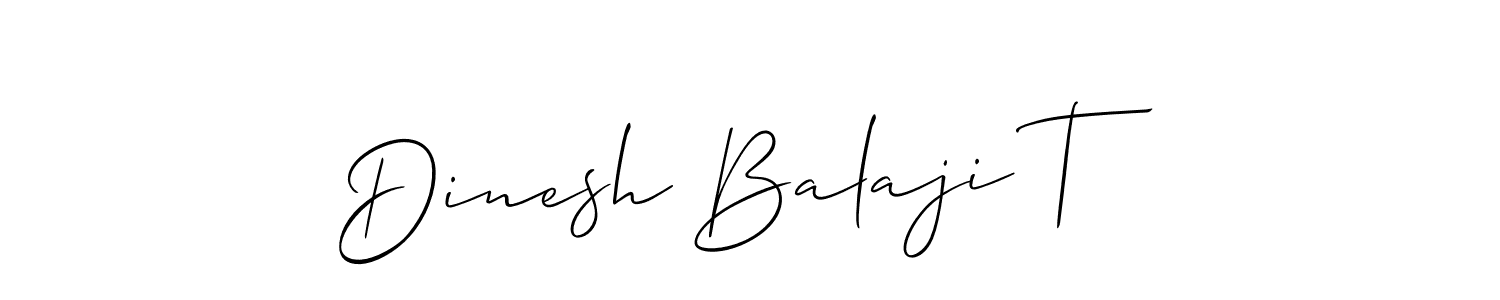 Dinesh Balaji T stylish signature style. Best Handwritten Sign (Allison_Script) for my name. Handwritten Signature Collection Ideas for my name Dinesh Balaji T. Dinesh Balaji T signature style 2 images and pictures png