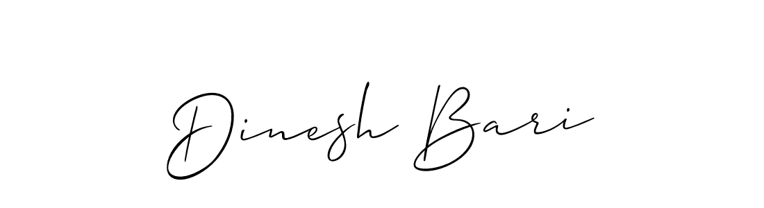 How to make Dinesh Bari name signature. Use Allison_Script style for creating short signs online. This is the latest handwritten sign. Dinesh Bari signature style 2 images and pictures png