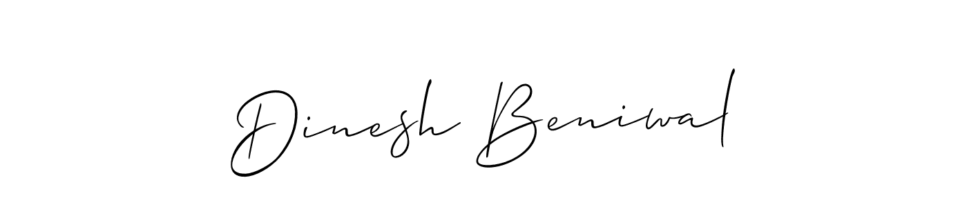 The best way (Allison_Script) to make a short signature is to pick only two or three words in your name. The name Dinesh Beniwal include a total of six letters. For converting this name. Dinesh Beniwal signature style 2 images and pictures png