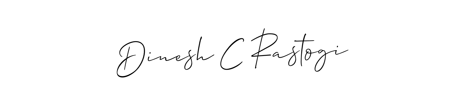 Use a signature maker to create a handwritten signature online. With this signature software, you can design (Allison_Script) your own signature for name Dinesh C Rastogi. Dinesh C Rastogi signature style 2 images and pictures png