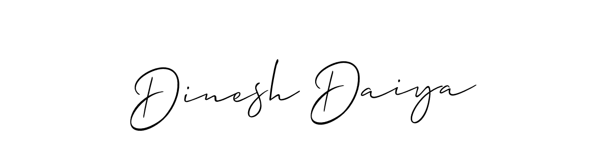 The best way (Allison_Script) to make a short signature is to pick only two or three words in your name. The name Dinesh Daiya include a total of six letters. For converting this name. Dinesh Daiya signature style 2 images and pictures png