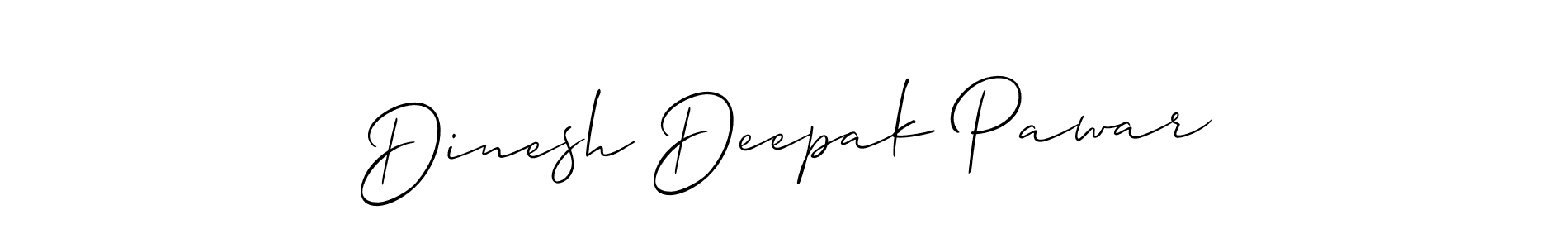 How to make Dinesh Deepak Pawar signature? Allison_Script is a professional autograph style. Create handwritten signature for Dinesh Deepak Pawar name. Dinesh Deepak Pawar signature style 2 images and pictures png