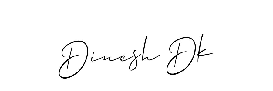 Design your own signature with our free online signature maker. With this signature software, you can create a handwritten (Allison_Script) signature for name Dinesh Dk. Dinesh Dk signature style 2 images and pictures png