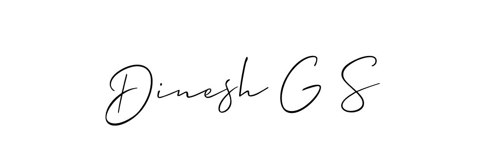 How to make Dinesh G S name signature. Use Allison_Script style for creating short signs online. This is the latest handwritten sign. Dinesh G S signature style 2 images and pictures png