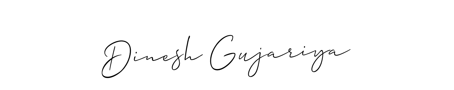 How to make Dinesh Gujariya name signature. Use Allison_Script style for creating short signs online. This is the latest handwritten sign. Dinesh Gujariya signature style 2 images and pictures png