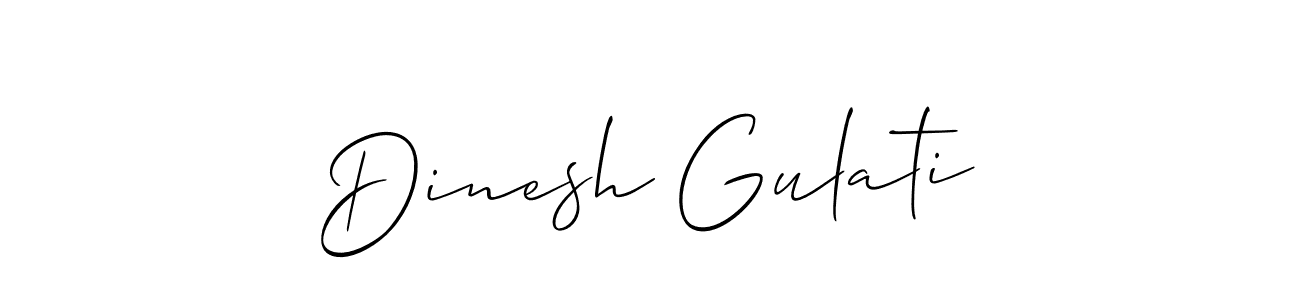 Use a signature maker to create a handwritten signature online. With this signature software, you can design (Allison_Script) your own signature for name Dinesh Gulati. Dinesh Gulati signature style 2 images and pictures png