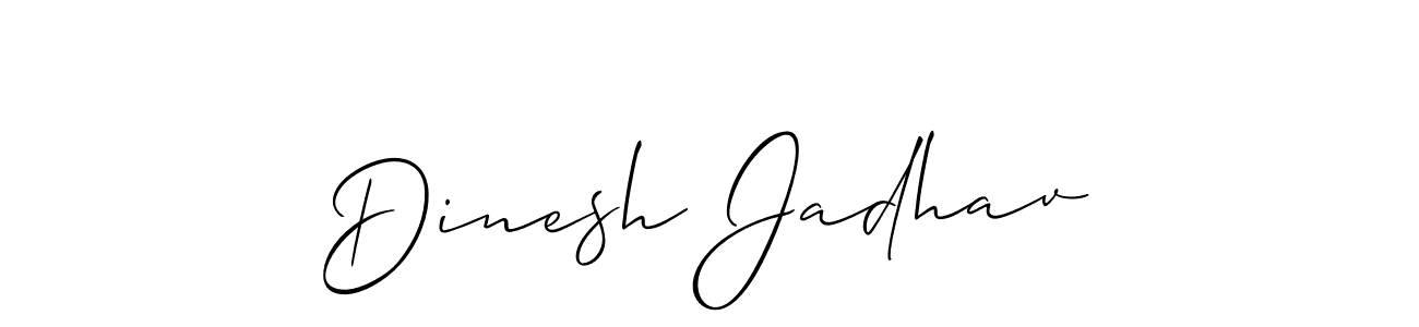 if you are searching for the best signature style for your name Dinesh Jadhav. so please give up your signature search. here we have designed multiple signature styles  using Allison_Script. Dinesh Jadhav signature style 2 images and pictures png