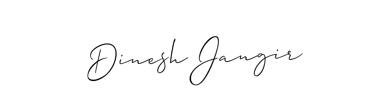 Design your own signature with our free online signature maker. With this signature software, you can create a handwritten (Allison_Script) signature for name Dinesh Jangir. Dinesh Jangir signature style 2 images and pictures png