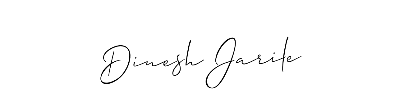 Make a short Dinesh Jarile signature style. Manage your documents anywhere anytime using Allison_Script. Create and add eSignatures, submit forms, share and send files easily. Dinesh Jarile signature style 2 images and pictures png