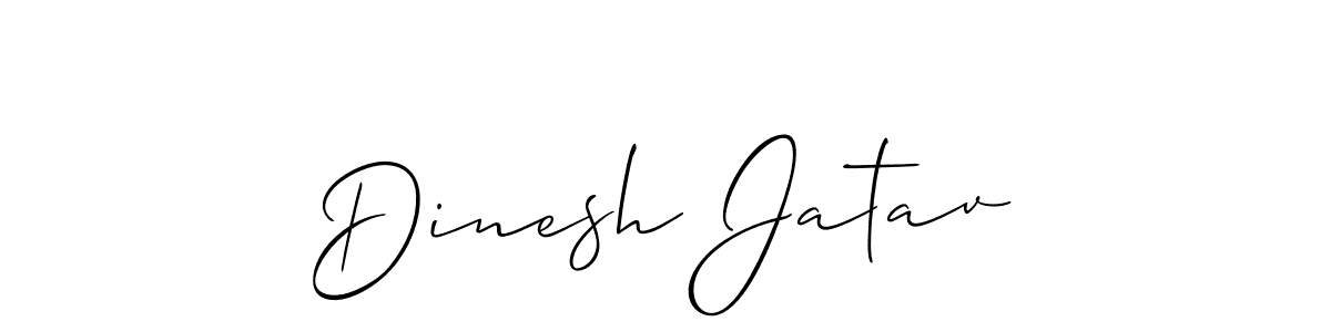 Dinesh Jatav stylish signature style. Best Handwritten Sign (Allison_Script) for my name. Handwritten Signature Collection Ideas for my name Dinesh Jatav. Dinesh Jatav signature style 2 images and pictures png