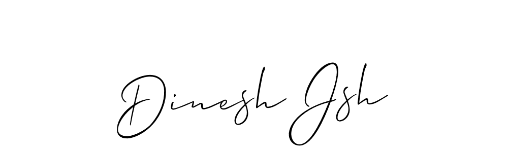 Allison_Script is a professional signature style that is perfect for those who want to add a touch of class to their signature. It is also a great choice for those who want to make their signature more unique. Get Dinesh Jsh name to fancy signature for free. Dinesh Jsh signature style 2 images and pictures png