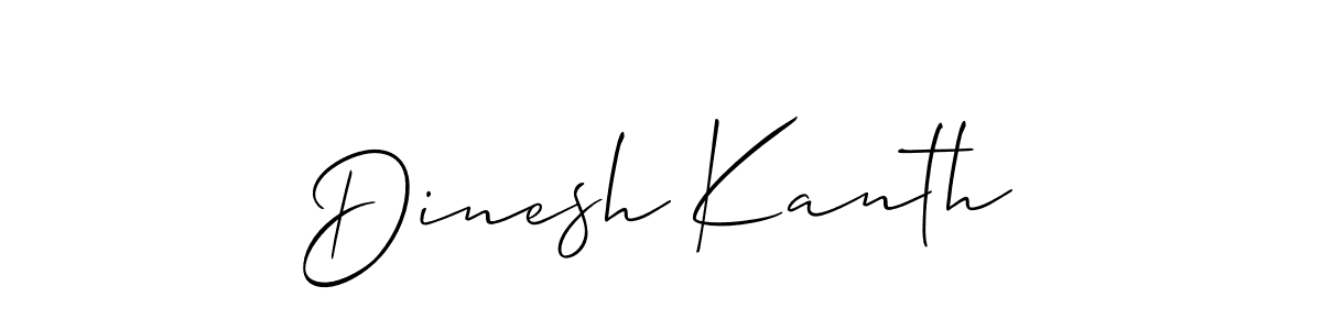 How to make Dinesh Kanth name signature. Use Allison_Script style for creating short signs online. This is the latest handwritten sign. Dinesh Kanth signature style 2 images and pictures png