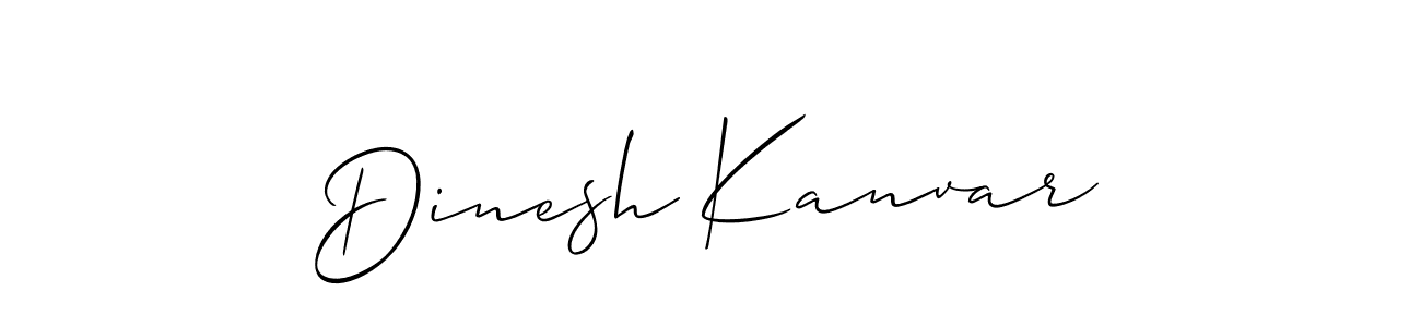 How to make Dinesh Kanvar name signature. Use Allison_Script style for creating short signs online. This is the latest handwritten sign. Dinesh Kanvar signature style 2 images and pictures png