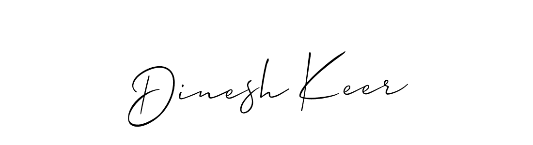 Make a beautiful signature design for name Dinesh Keer. With this signature (Allison_Script) style, you can create a handwritten signature for free. Dinesh Keer signature style 2 images and pictures png