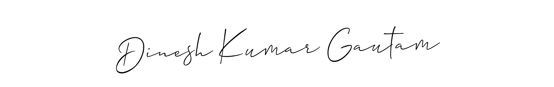How to make Dinesh Kumar Gautam name signature. Use Allison_Script style for creating short signs online. This is the latest handwritten sign. Dinesh Kumar Gautam signature style 2 images and pictures png