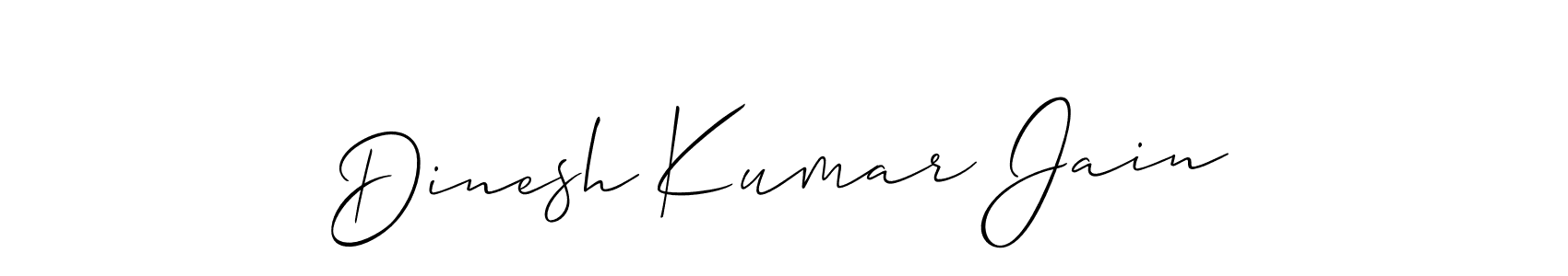 Use a signature maker to create a handwritten signature online. With this signature software, you can design (Allison_Script) your own signature for name Dinesh Kumar Jain. Dinesh Kumar Jain signature style 2 images and pictures png