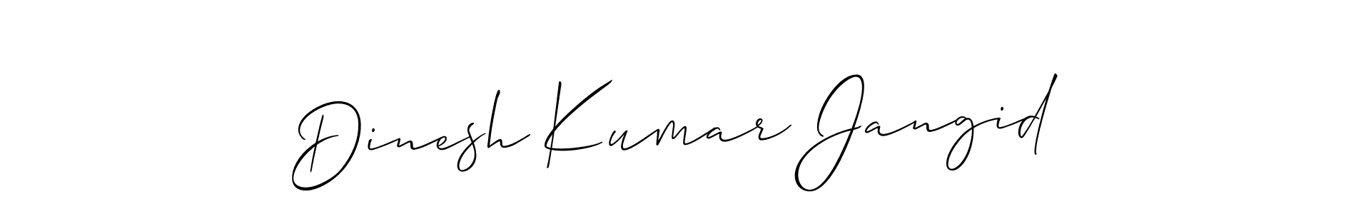 Dinesh Kumar Jangid stylish signature style. Best Handwritten Sign (Allison_Script) for my name. Handwritten Signature Collection Ideas for my name Dinesh Kumar Jangid. Dinesh Kumar Jangid signature style 2 images and pictures png