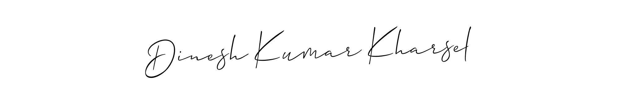 Design your own signature with our free online signature maker. With this signature software, you can create a handwritten (Allison_Script) signature for name Dinesh Kumar Kharsel. Dinesh Kumar Kharsel signature style 2 images and pictures png